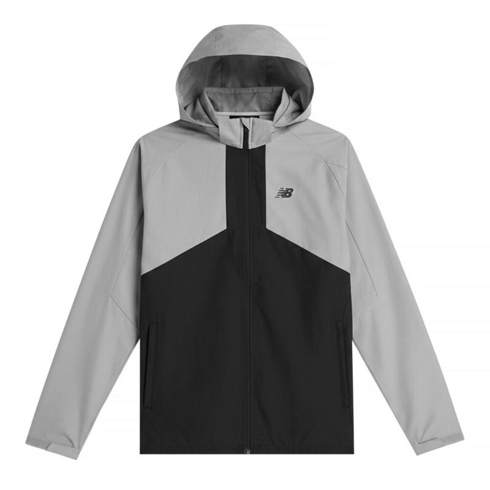 New Balance Mens Two Tone Woven  Jacket / Gray/Black